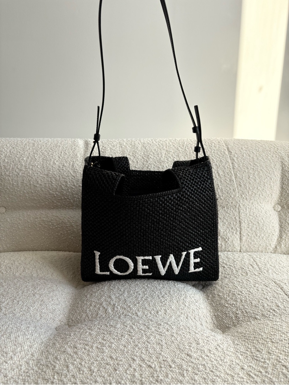 Loewe Black Woven Logo Medium Tote - Picture 5 of 7